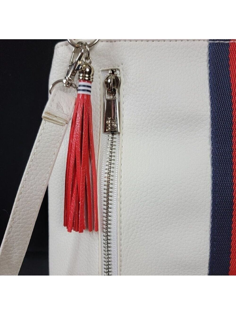 St. Louis Cardinals White Crossbody Purse – MLB Tassel Bag Red Blue Logo - Picture 3 of 7
